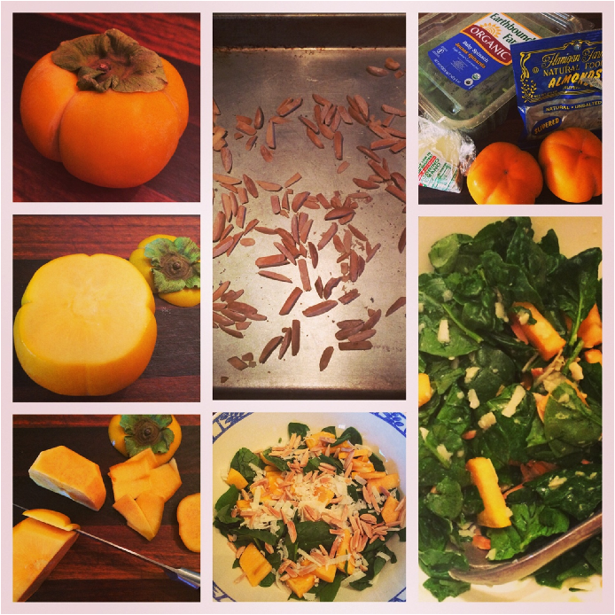 Persimmon and Spinach Salad