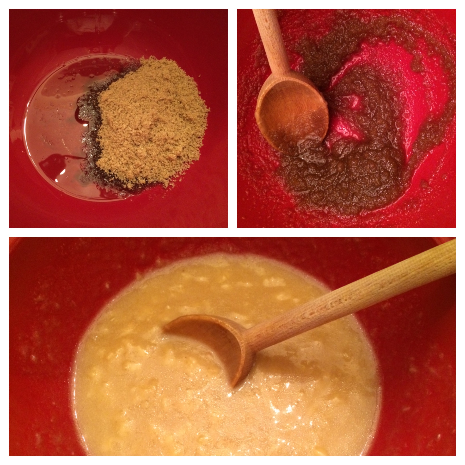 The oil and brown sugar combo combined with the banana lemon juice mixture